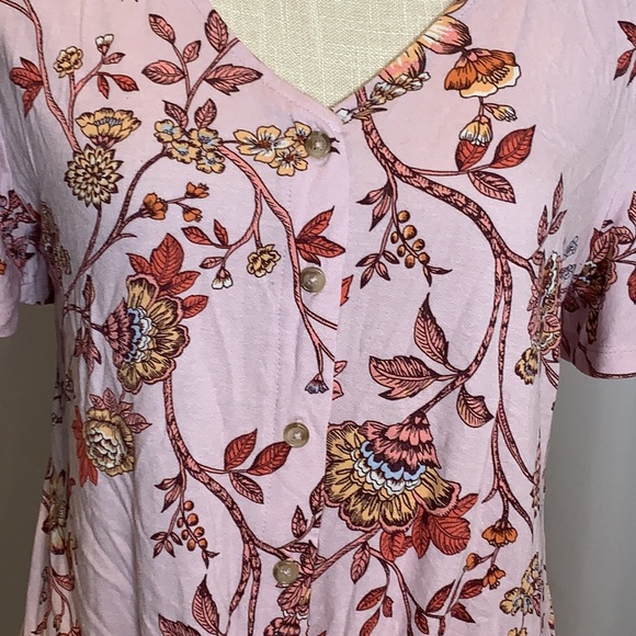 Maurices Flora Button Down Tie Front Top - Picture 3 of 8